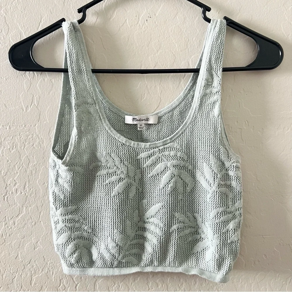 Madewell Palm-Stitch Crop Sweater Tank - Picture 3 of 7